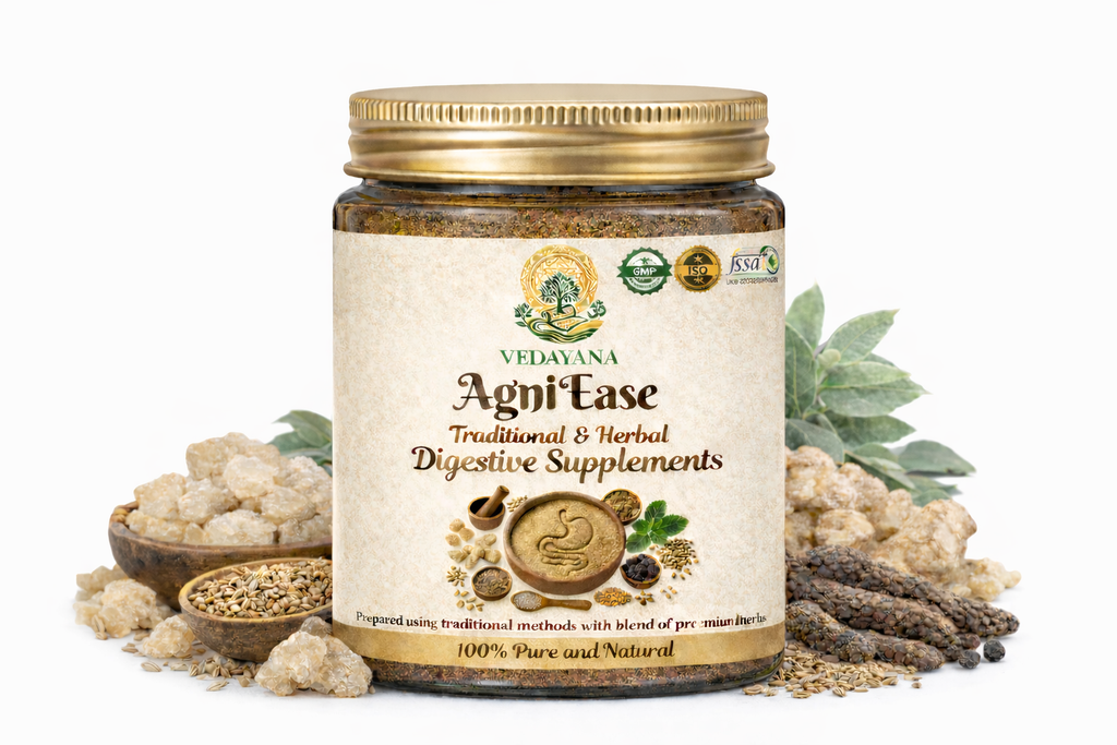 AgniEase Ayurvedic digestive supplement by Vedayana | natural gut health India