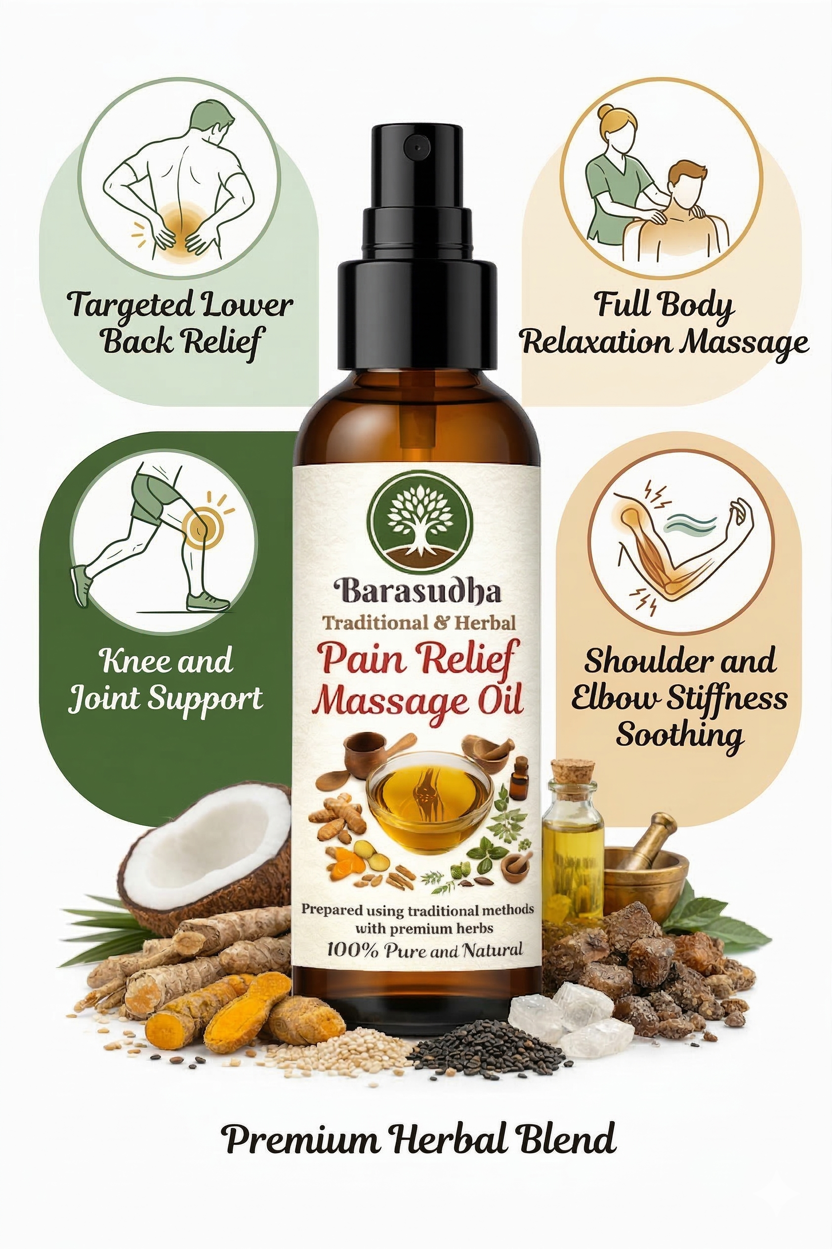 Barasudha - Ayurvedic Massage Oil for Joint & Muscle Pain Relief