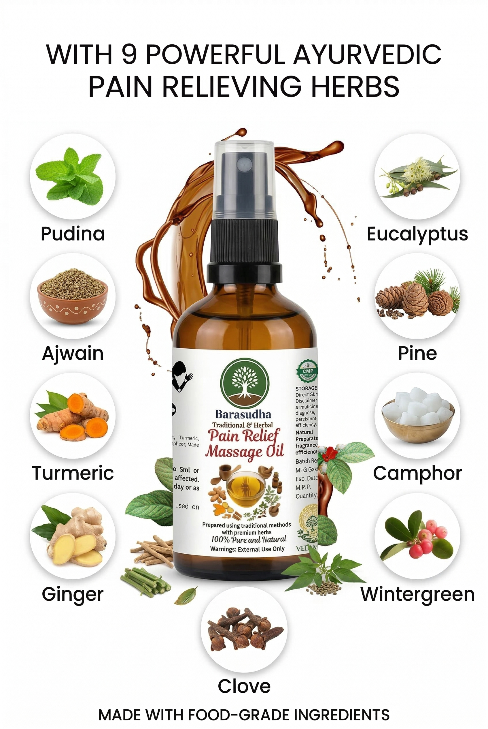 Barasudha - Ayurvedic Massage Oil for Joint & Muscle Pain Relief