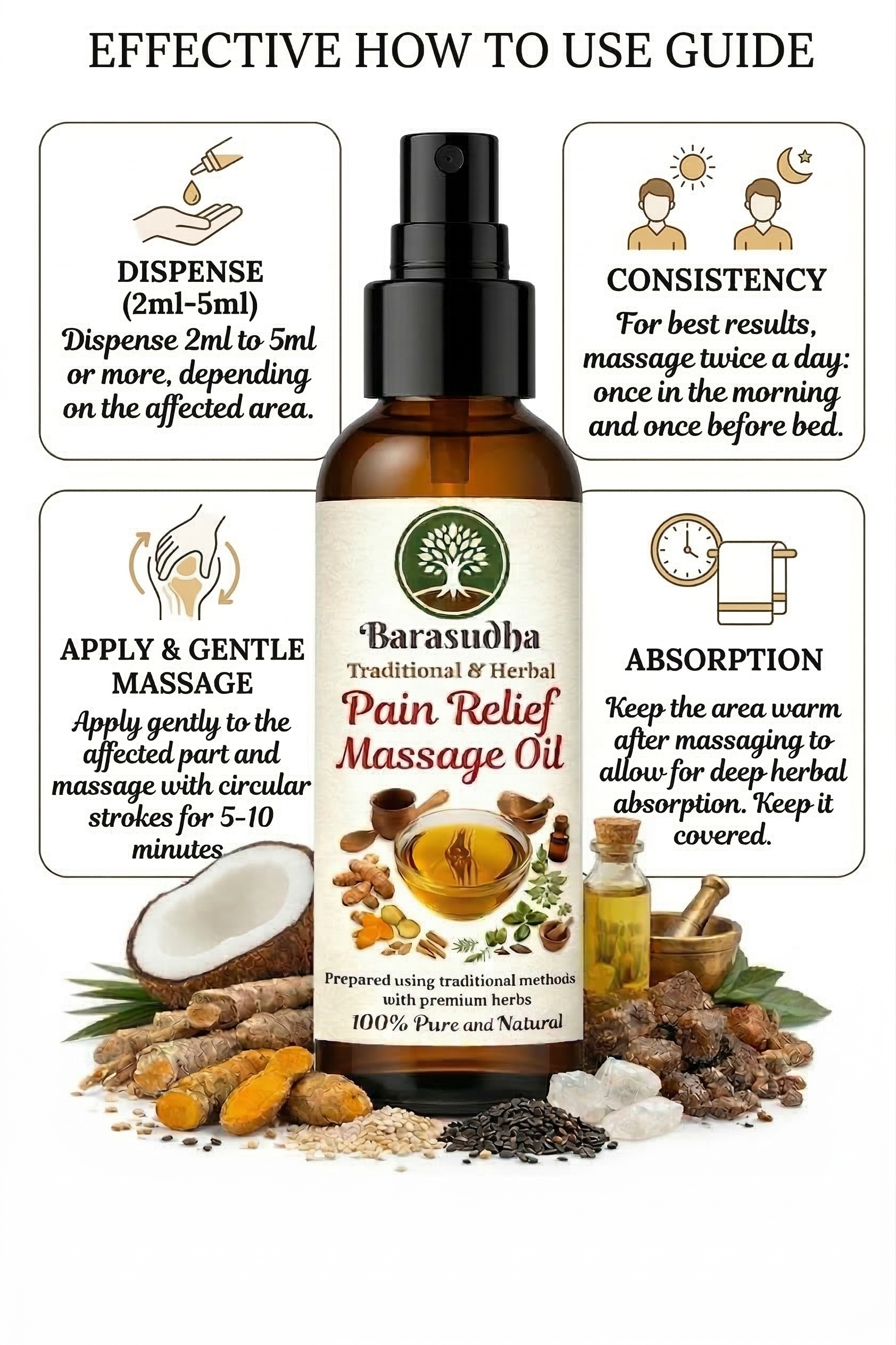 Barasudha - Ayurvedic Massage Oil for Joint & Muscle Pain Relief