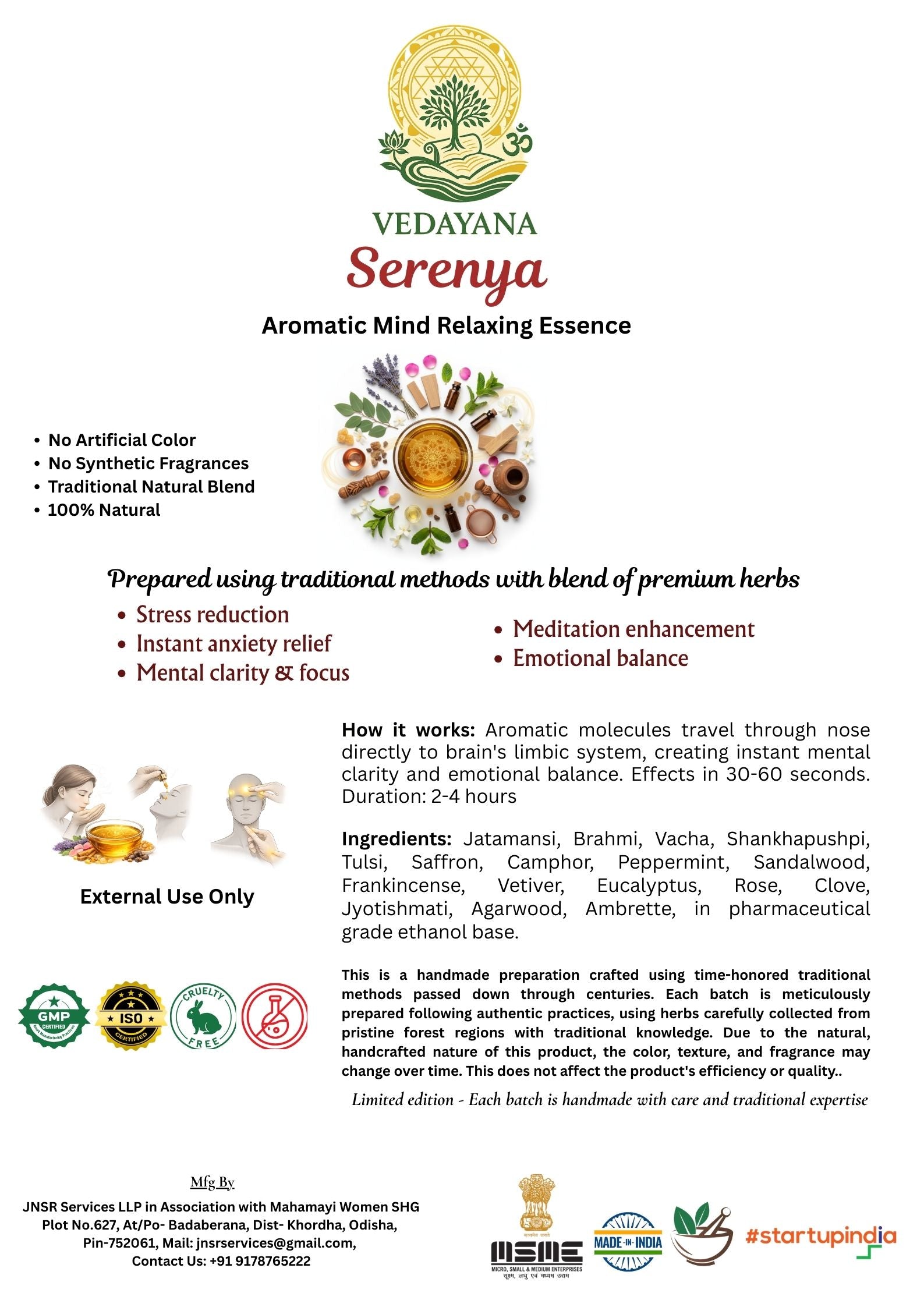Serenya – Aromatic Essence for Anxiety Relief & Deep Sleep